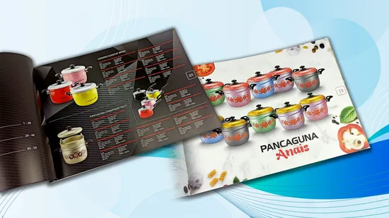 スポットUVエンボス付きフルカラーカタログ